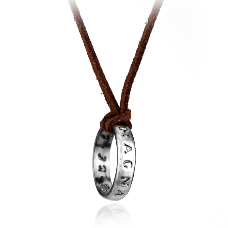 Vintage Jewelry Collection - Game Anime Leather Chain Ring Necklace