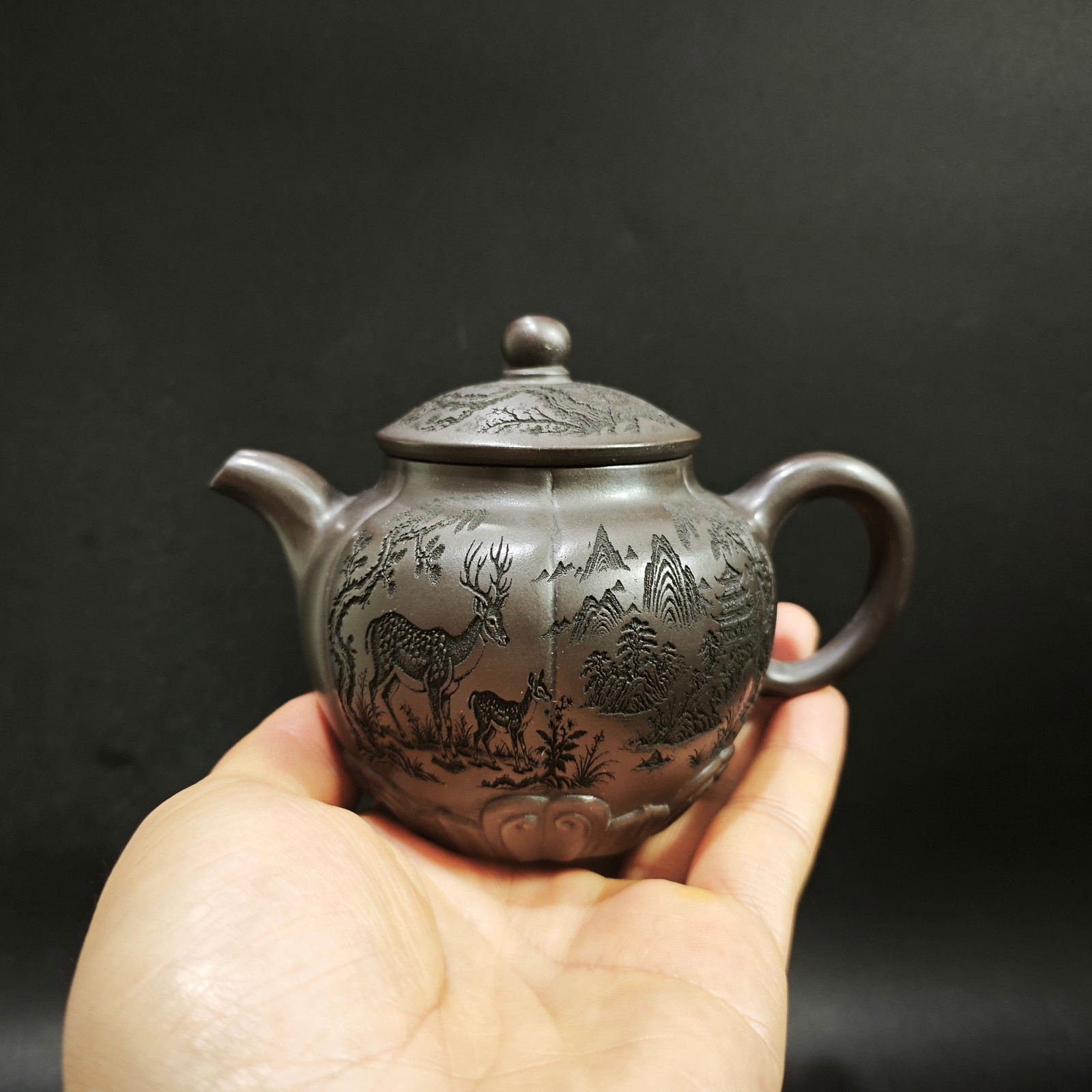 Vintage Collectible Pottery - 1972 Vintage Yixing Zisha Teapot 280cc