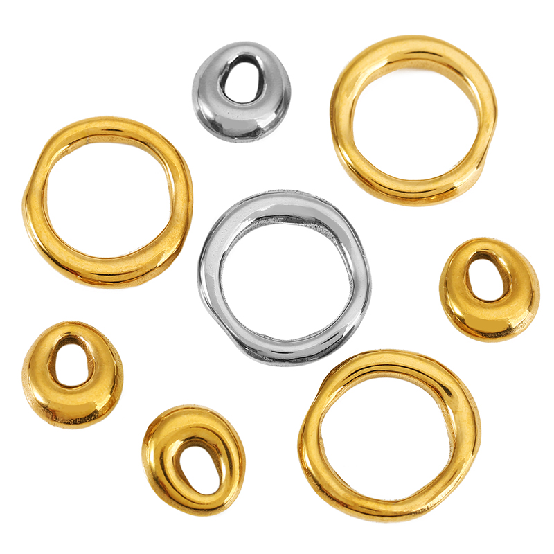 Vintage Jewelry Collection - 5pcs Stainless Steel Vintage Alien Circle
