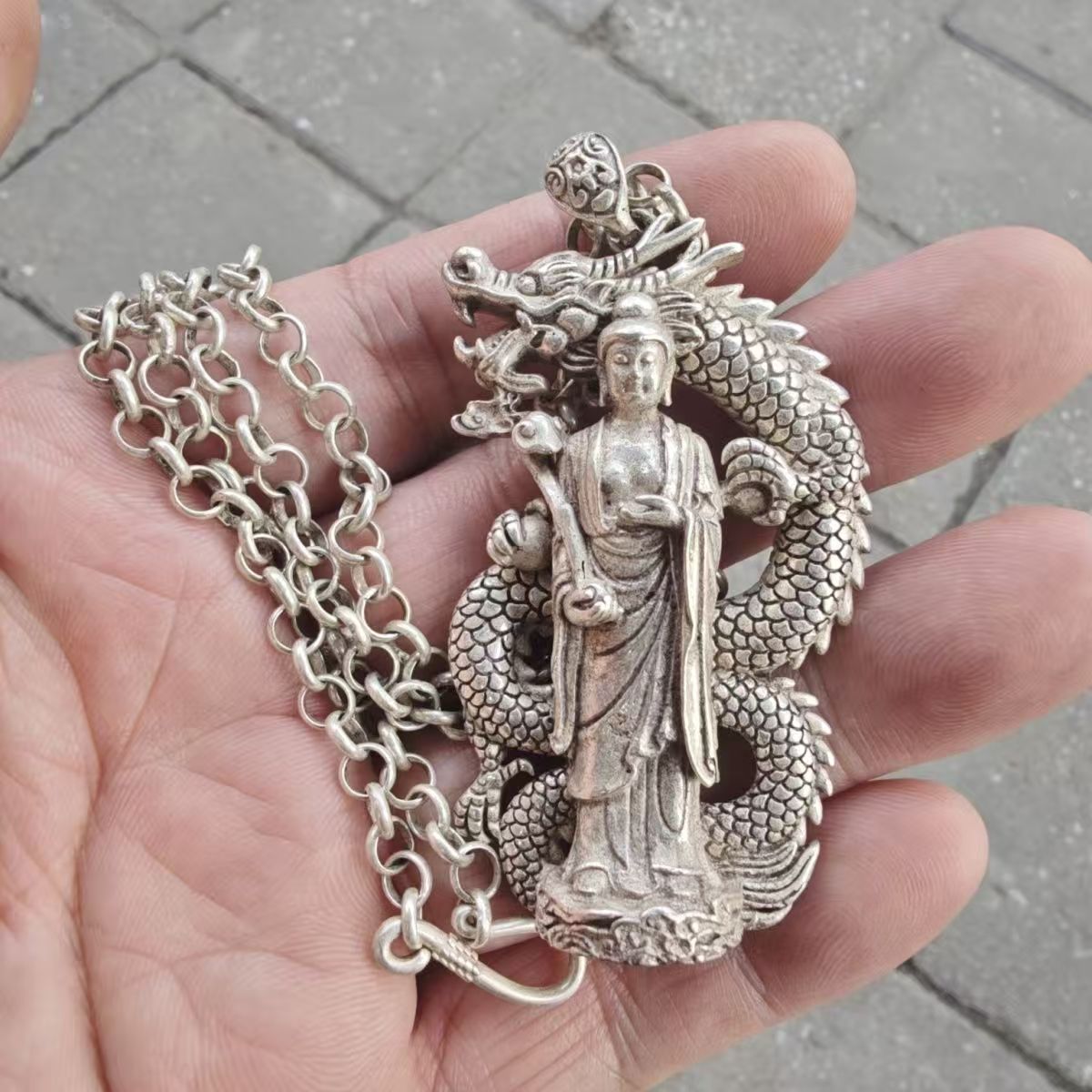 Silver Plated Buddha Pendant N - огляд і ціна Vintage Collectible Jewelry