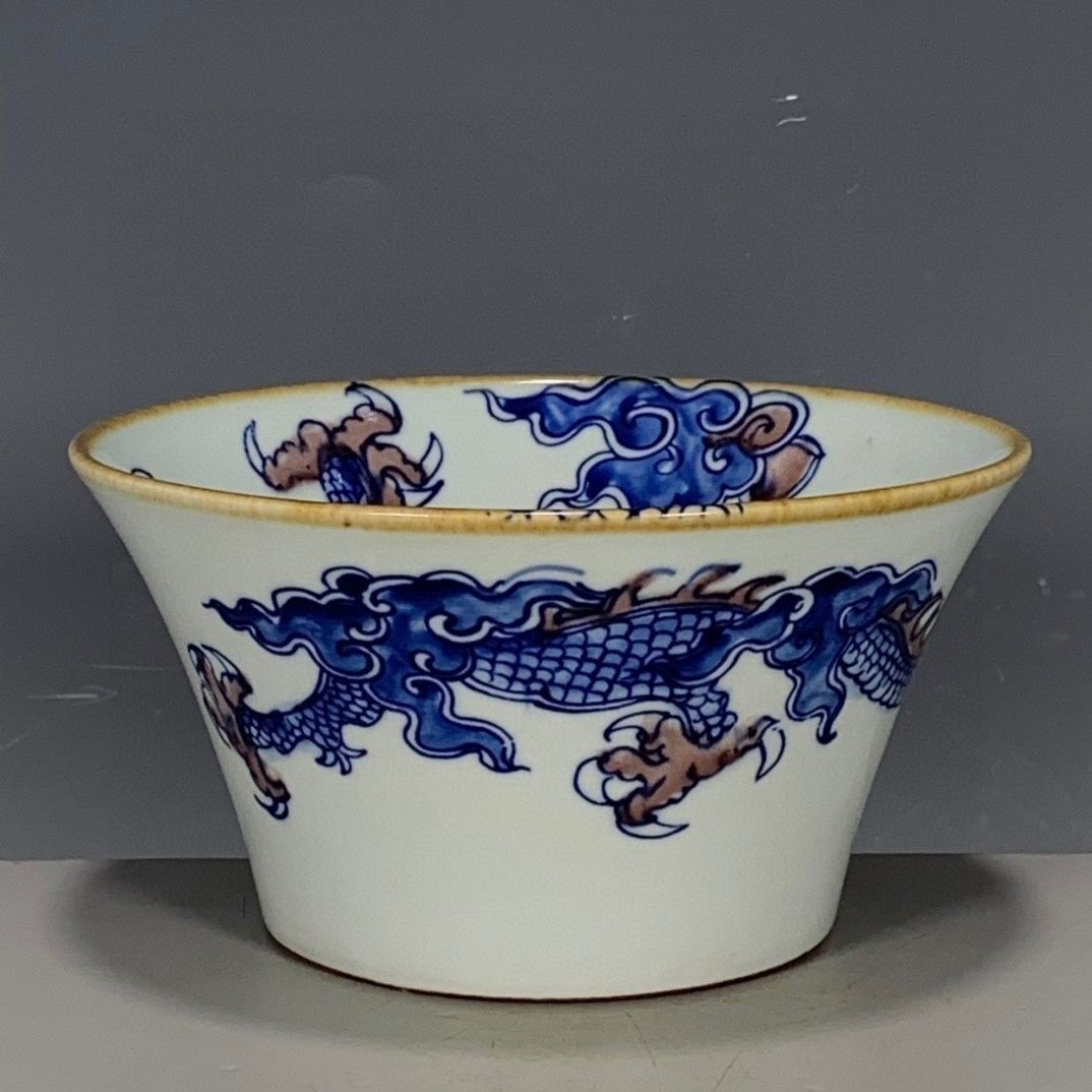 Qing Kangxi Style Blue & Coppe - огляд і ціна Vintage Collectible Pottery