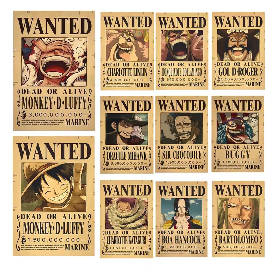 Anime One Piece Bounty Wanted  - огляд і ціна Vintage Collectible Toys