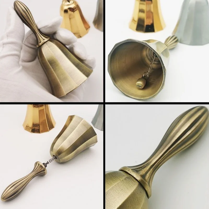 New Vintage Brass Bell Hand Di - огляд і ціна Vintage Collectible Dishes
