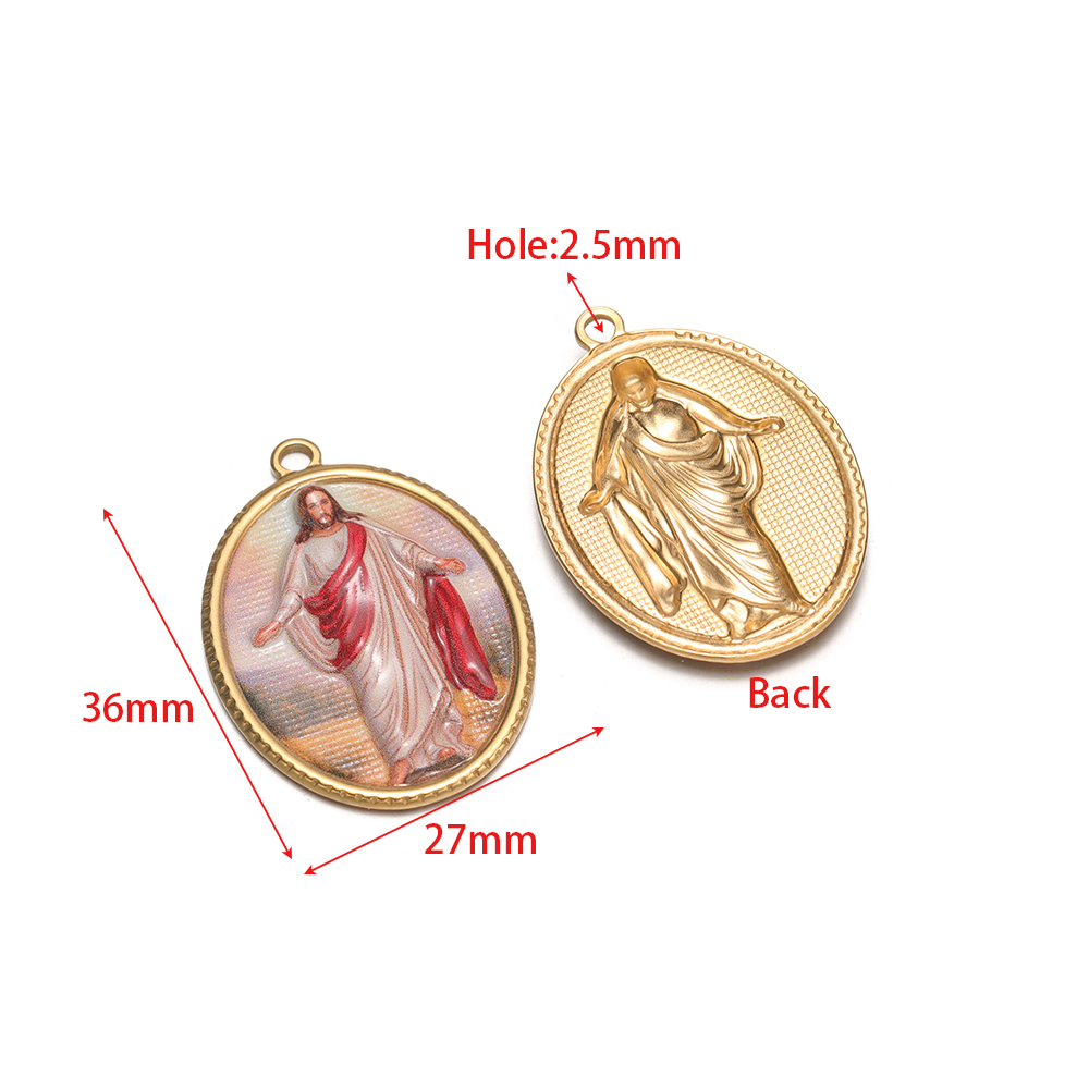 4Pcs Stainless Steel Oval Reli - огляд і ціна Vintage Jewelry Collection